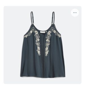 Floral Embroidered Women's Tank Top